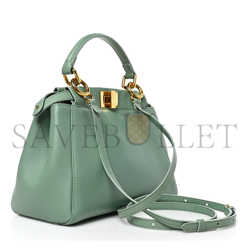 FENDI FF NAPPA MINI PEEKABOO ICONIC SATCHEL  (23*18*11cm) 